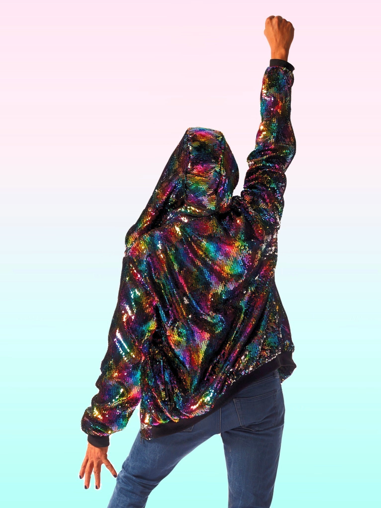 Chaqueta De Lentejuelas A ARFAR Para Mujer - Con Purpurina, Capucha Y Cremallera, Perfecta Para Fiestas Y Eventos Especiales